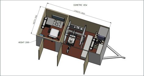 KOKS Robotics Sakal KRS02 control cabin trailer